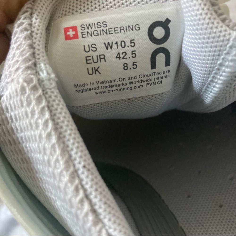 ON RUNNING WOMEN`S CLOUDSWIFT 2.0 RUNNING SHOES - GLACIER/WHITE Sz 10.5 - Picture 7 of 7